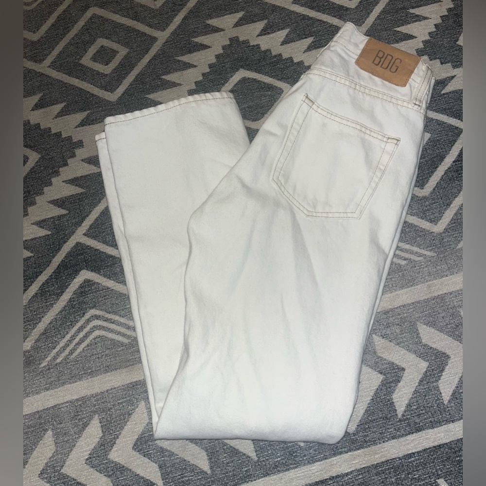 BDG White Straight Leg Jeans